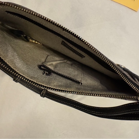 NWT Dooney & Bourke Mini Black and Gray Canvas Women's Clutch Bag Purse - Picture 6 of 10